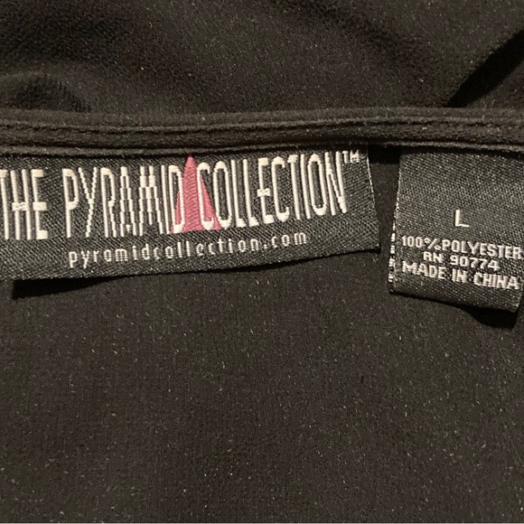 The Pyramid Collection Black Wrap Blouse - Picture 2 of 4